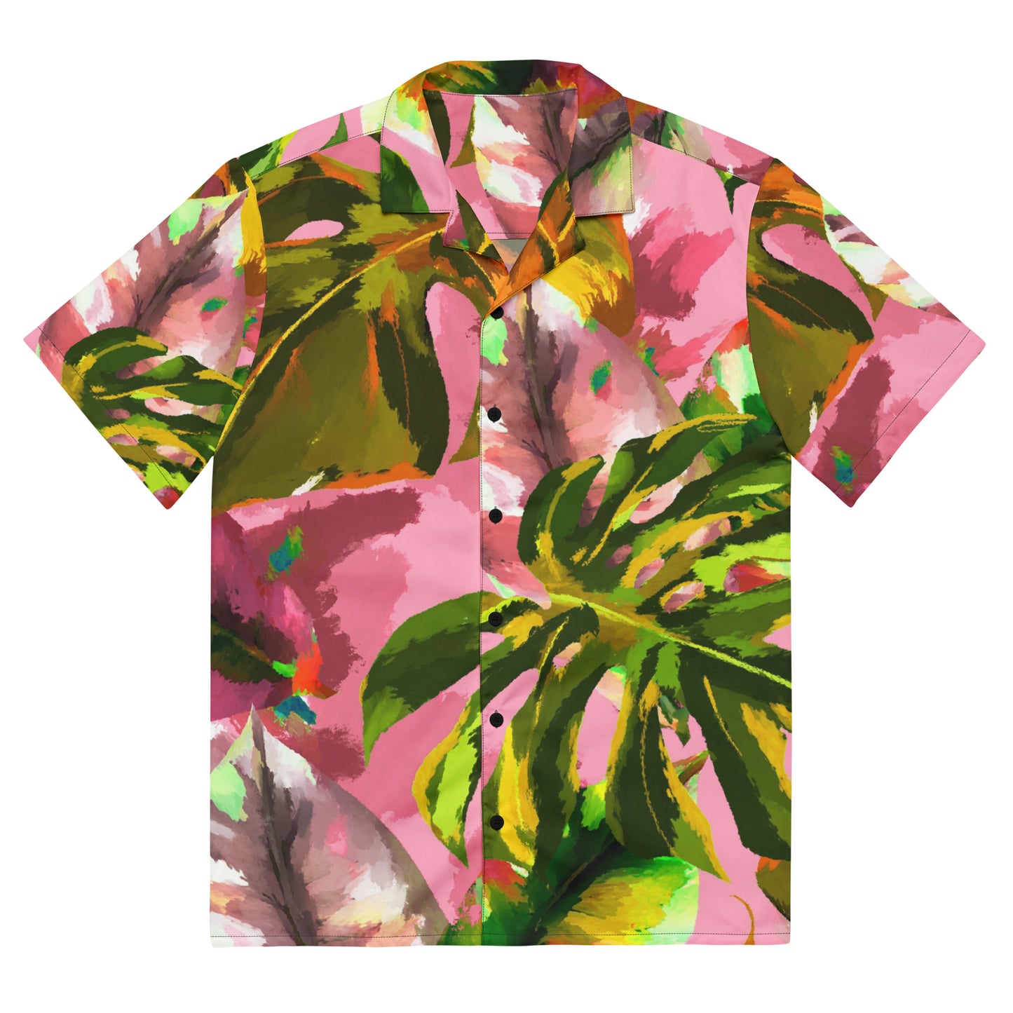 Tropical Pink Unisex Button Shirt