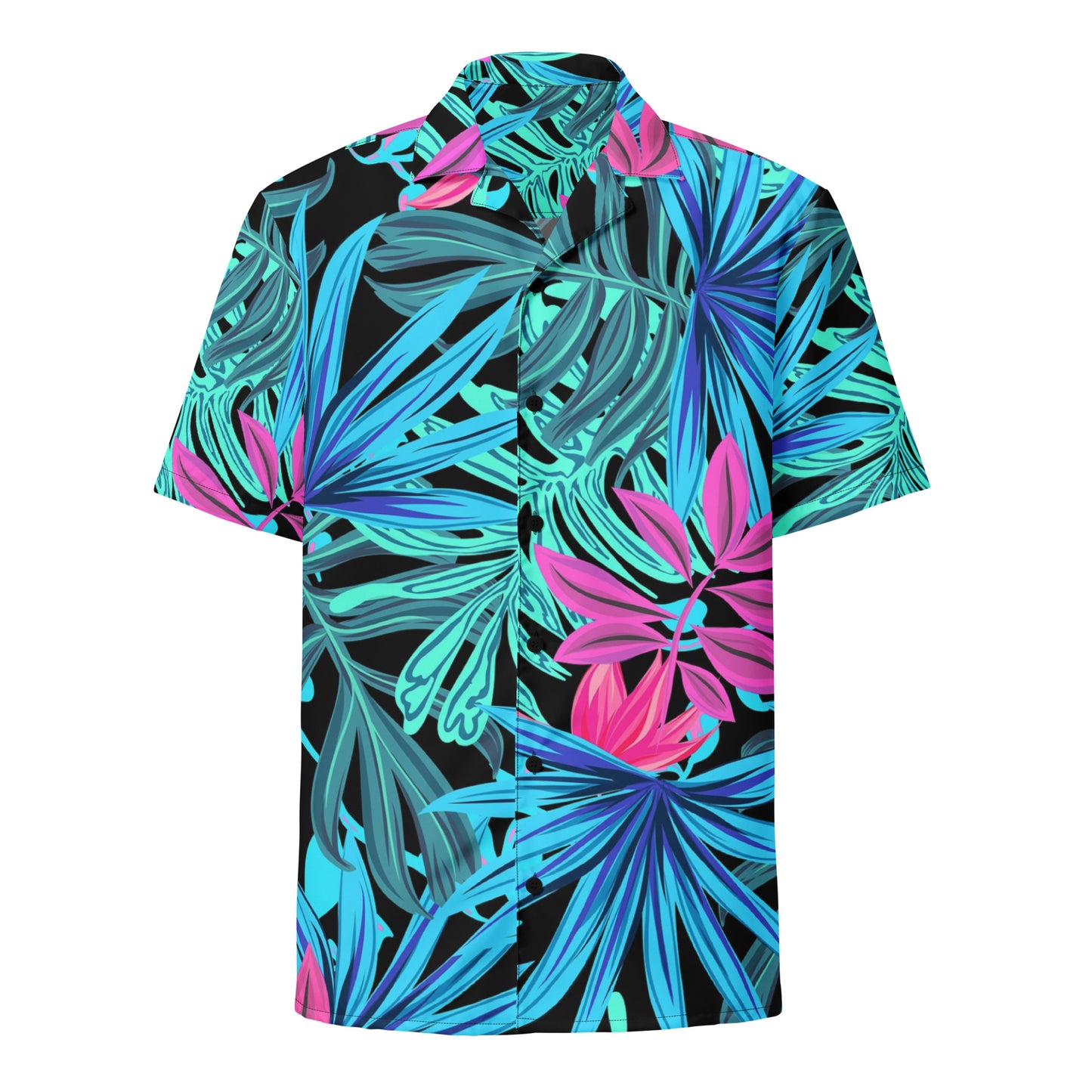 Tropical Leaves Unisex Button Shirt