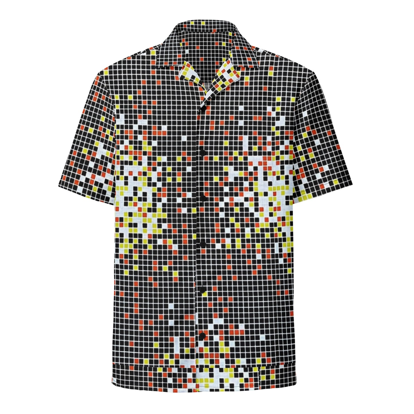 Graphic Square Ankara Unisex Button Shirt