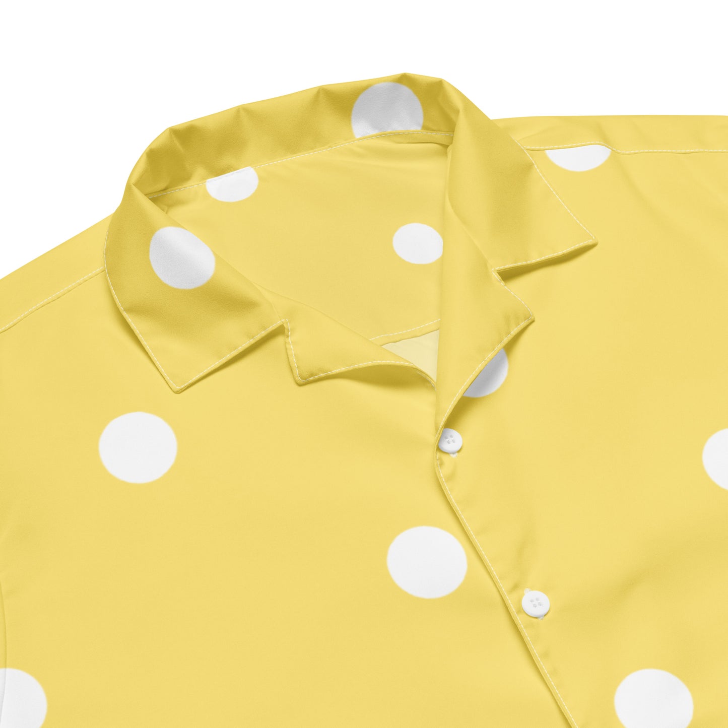 Yellow Polka Dot Unisex Button Shirt