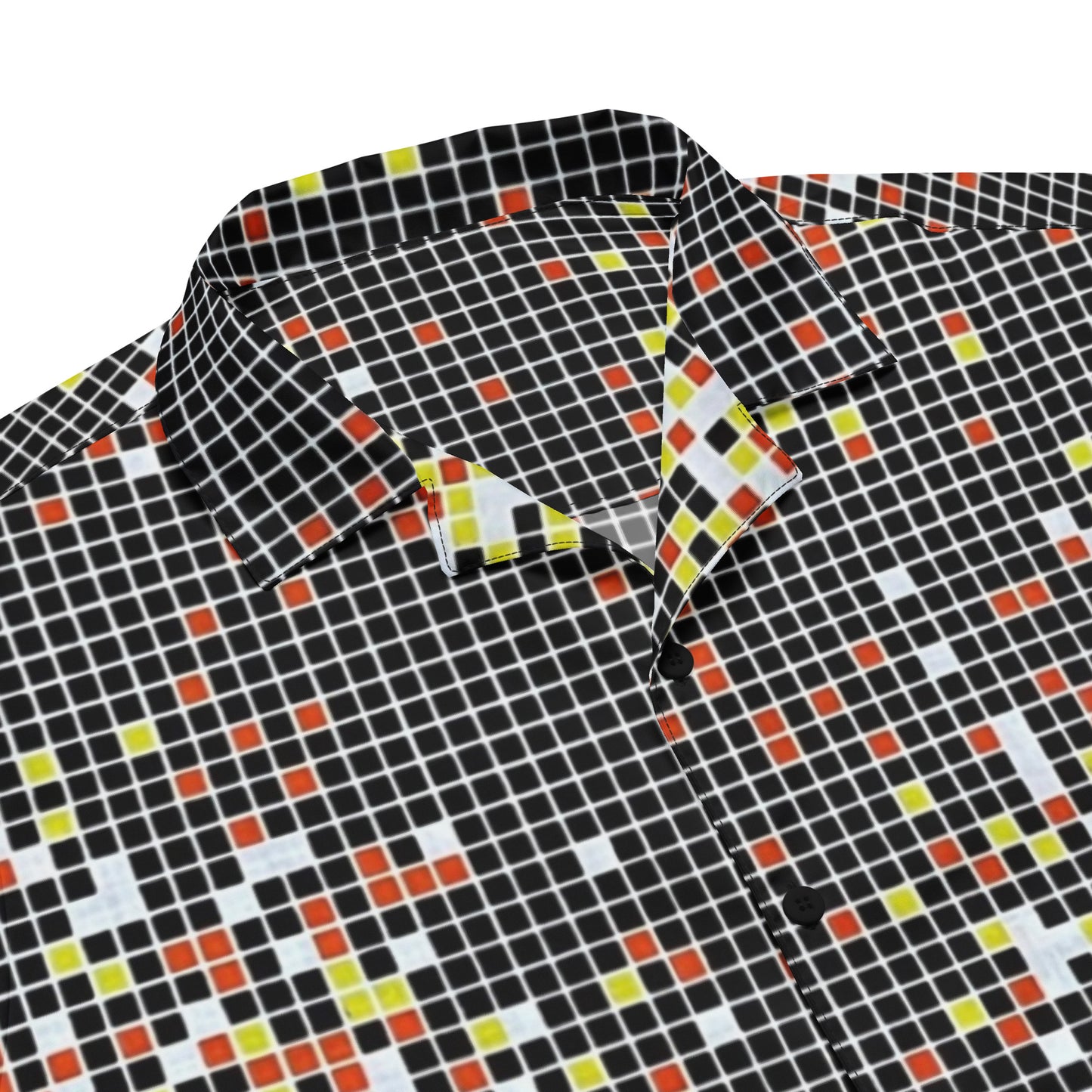 Graphic Square Ankara Unisex Button Shirt