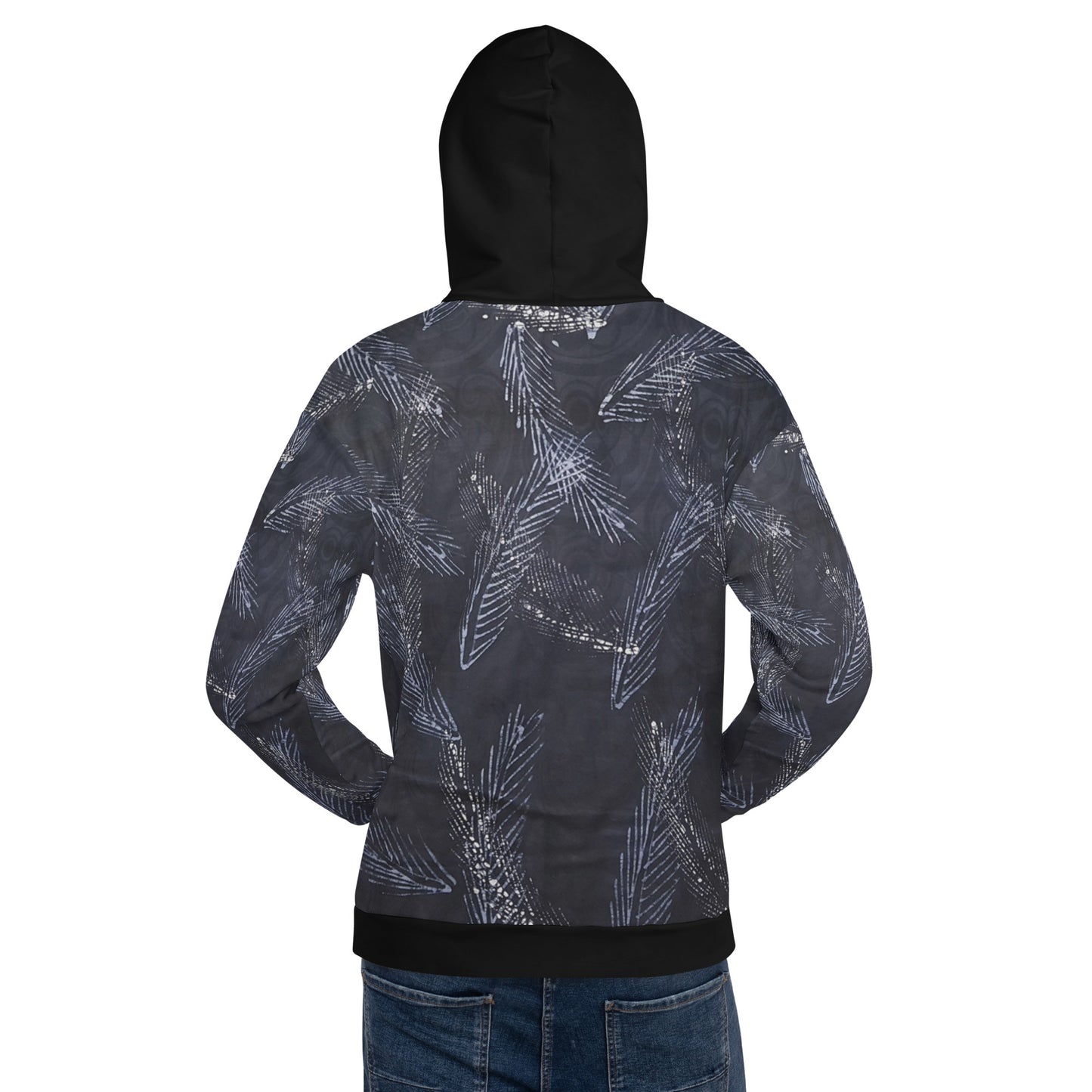 Indigo Black Adire Unisex Hoodie