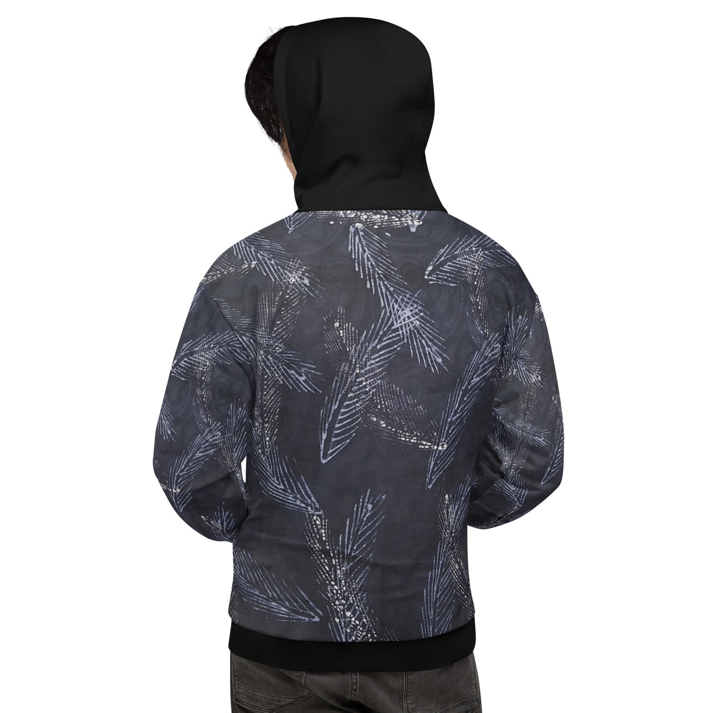 Indigo Black Adire Unisex Hoodie