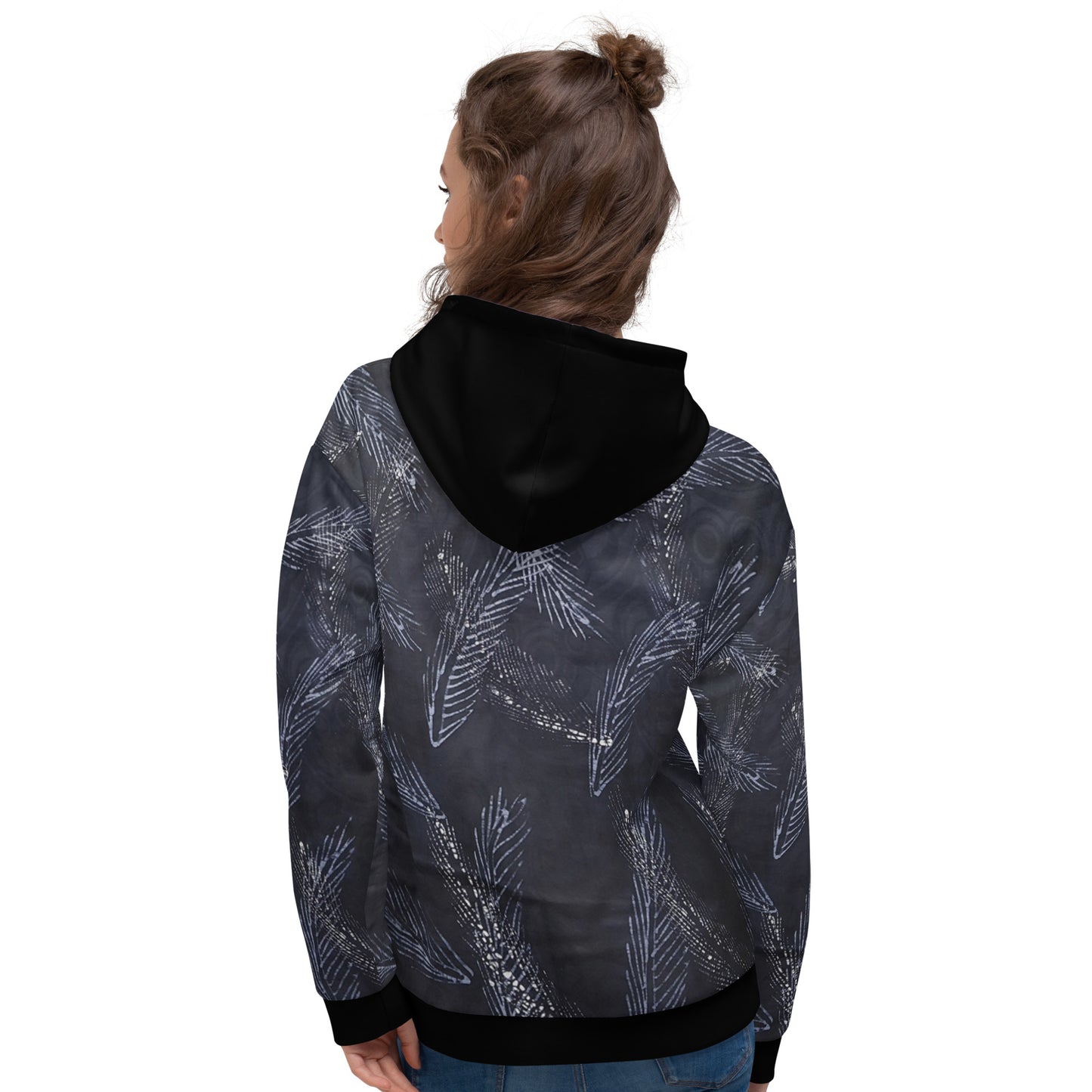 Indigo Black Adire Unisex Hoodie