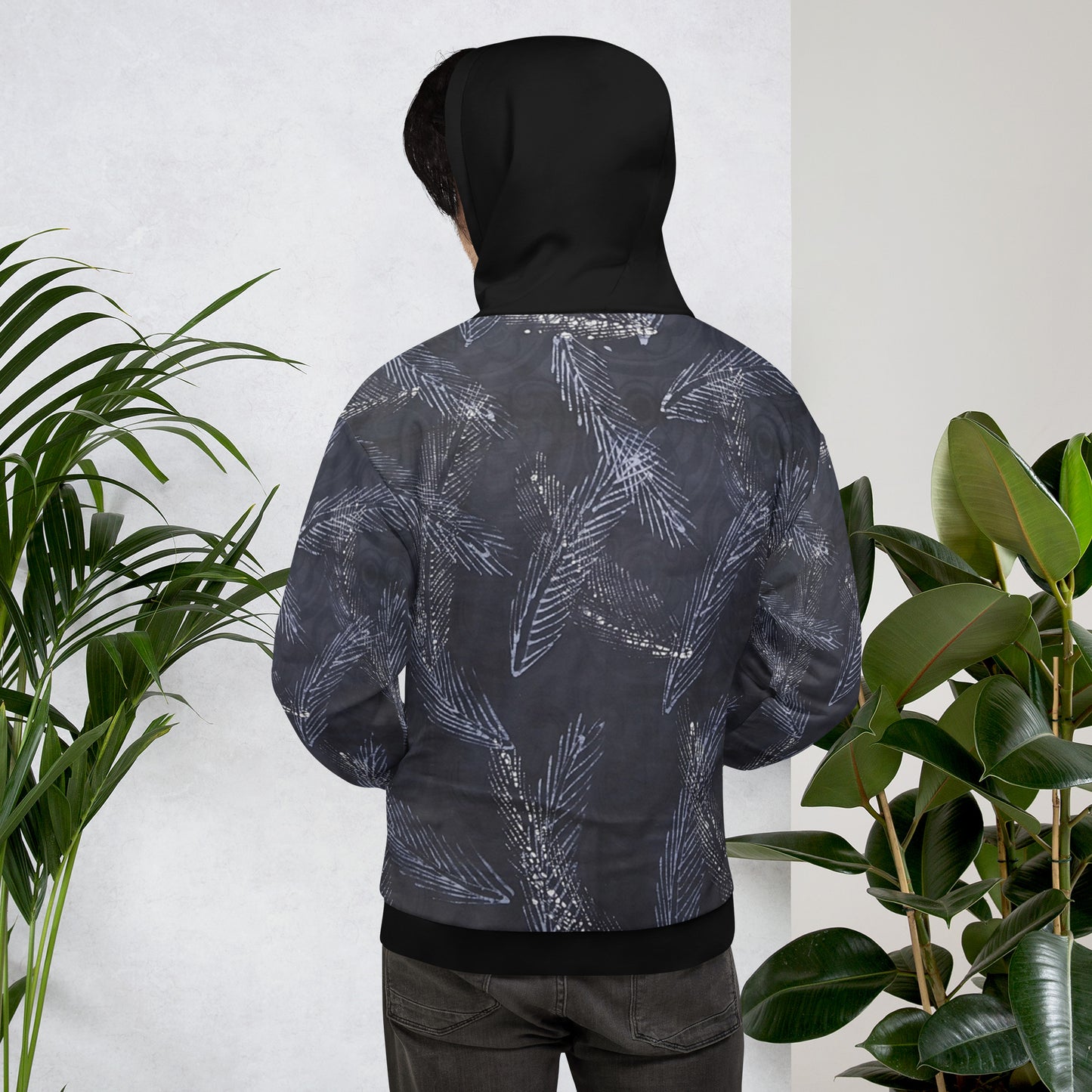 Indigo Black Adire Unisex Hoodie