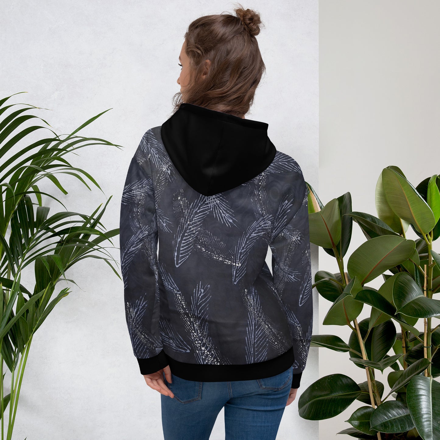 Indigo Black Adire Unisex Hoodie