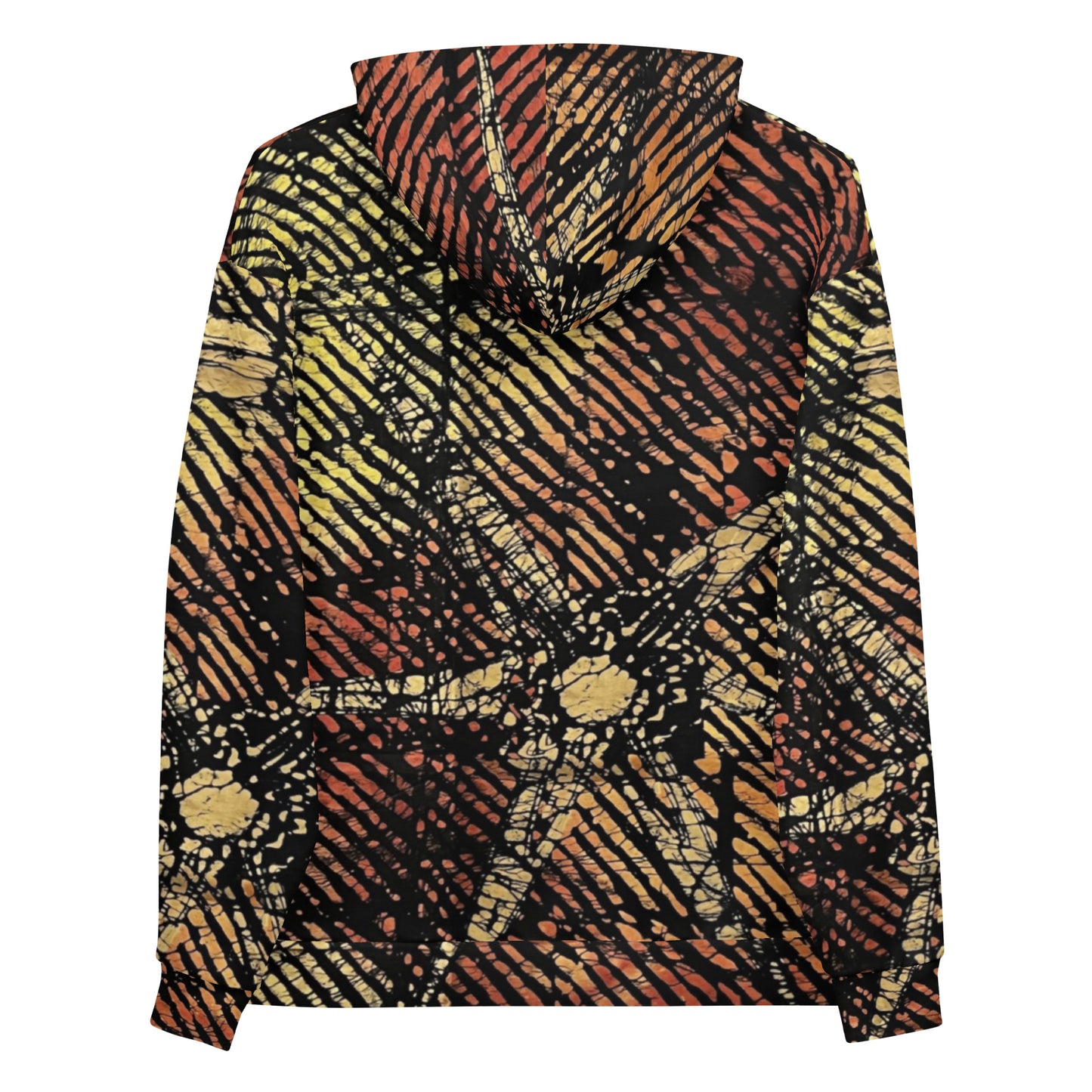 Yellow Orange Ankara Unisex Hoodie