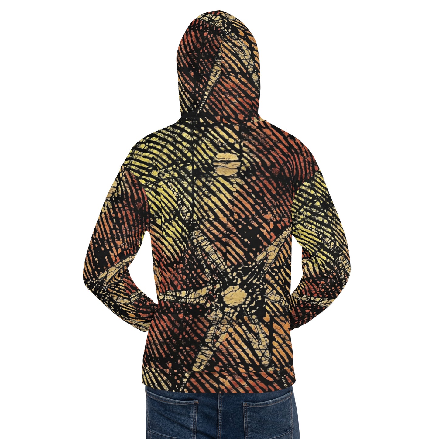 Yellow Orange Ankara Unisex Hoodie