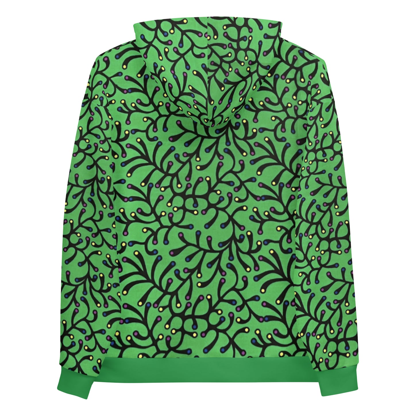 Green Dotted Ankara Unisex Hoodie