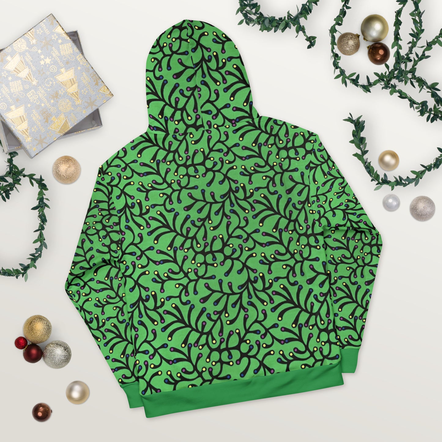 Green Dotted Ankara Unisex Hoodie