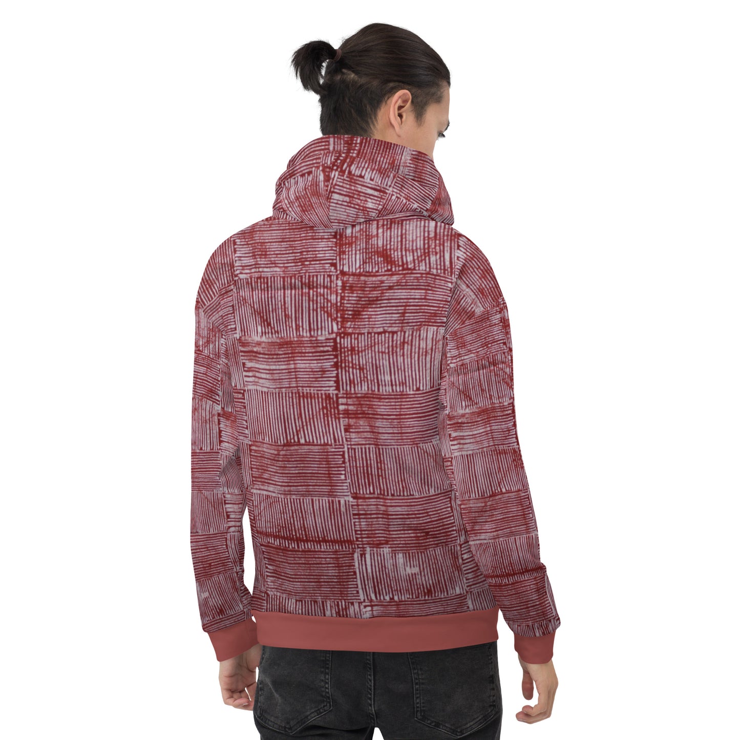 Red Adire Unisex Hoodie