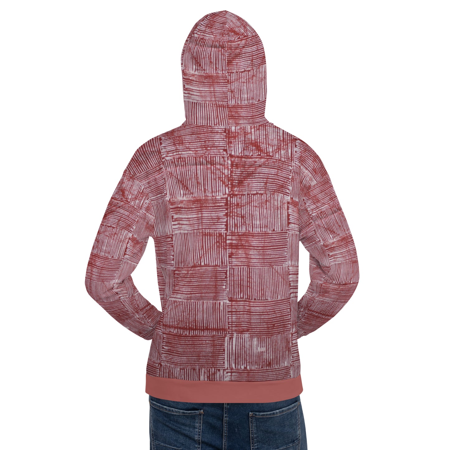 Red Adire Unisex Hoodie