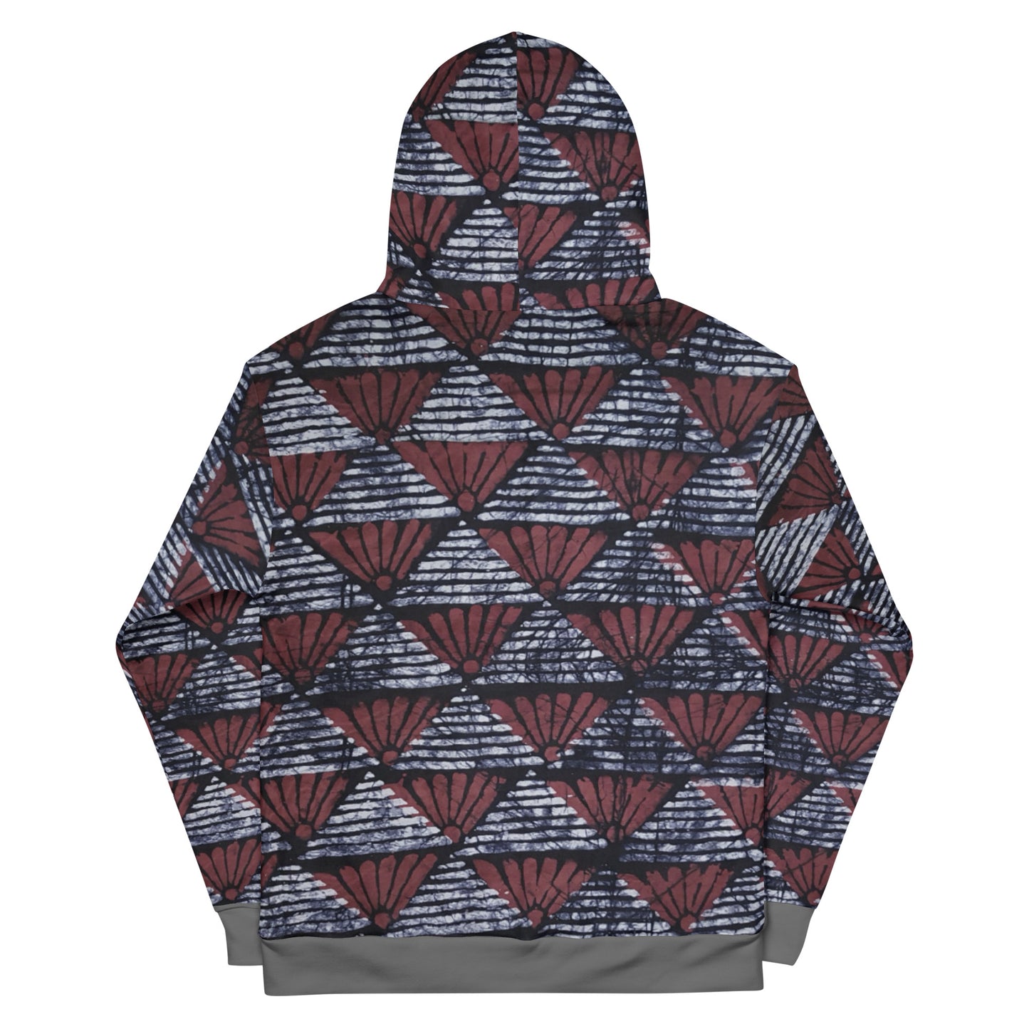 Red Black Ankara Unisex Hoodie