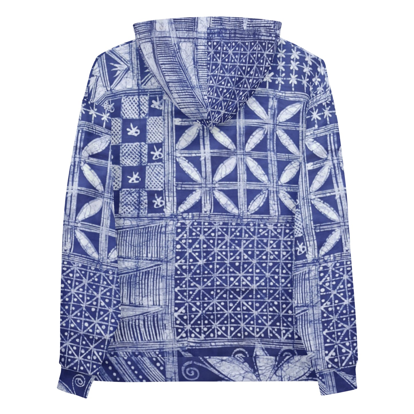 Blue African Adire Unisex Hoodie