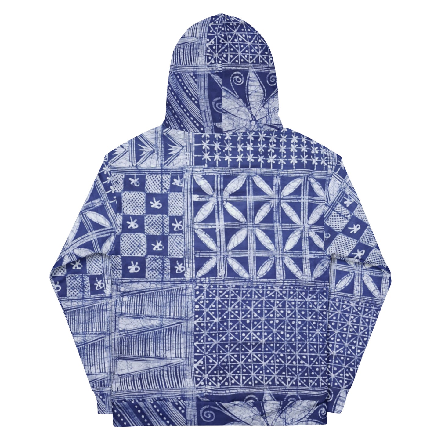 Blue African Adire Unisex Hoodie