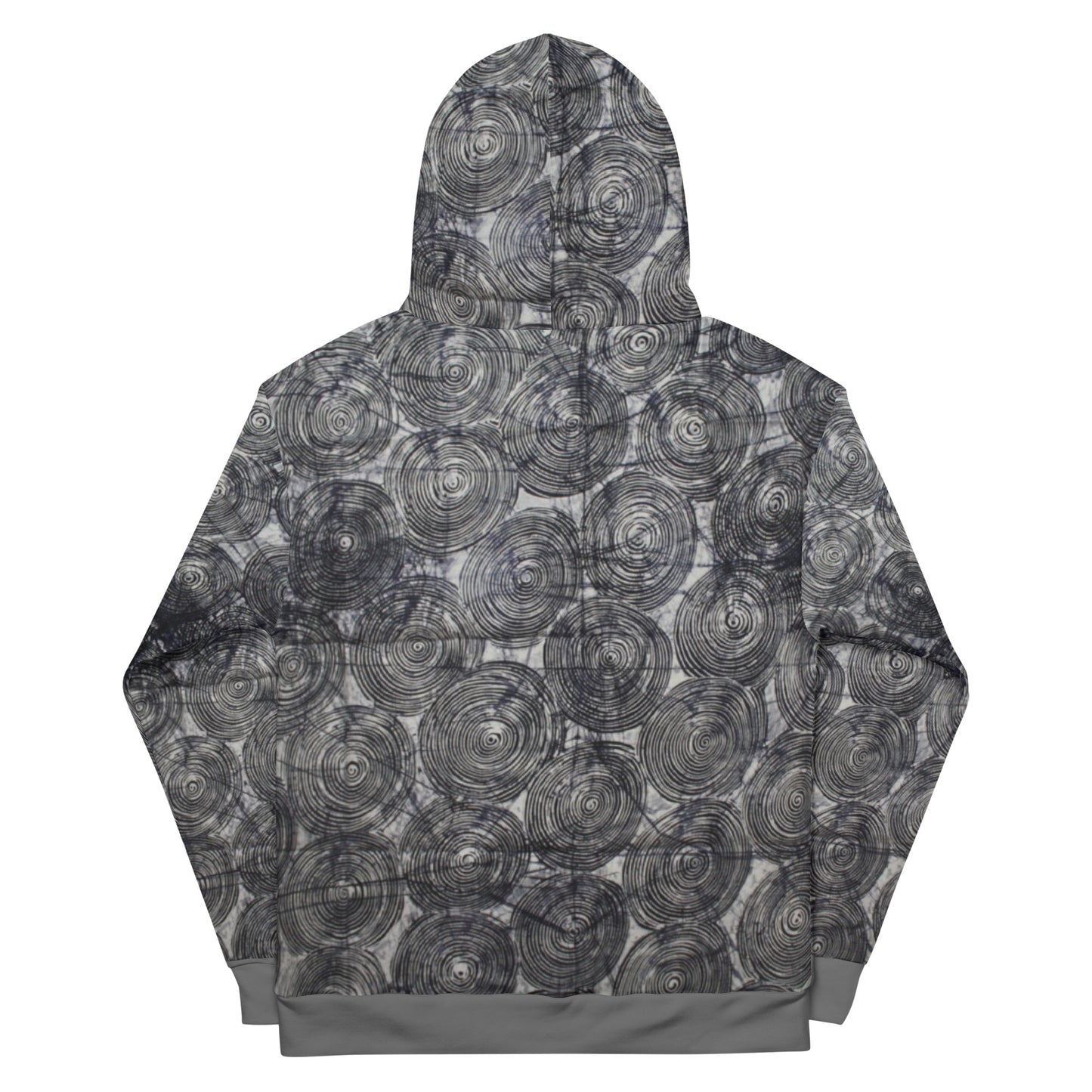 Black Swirls Adire Unisex Hoodie