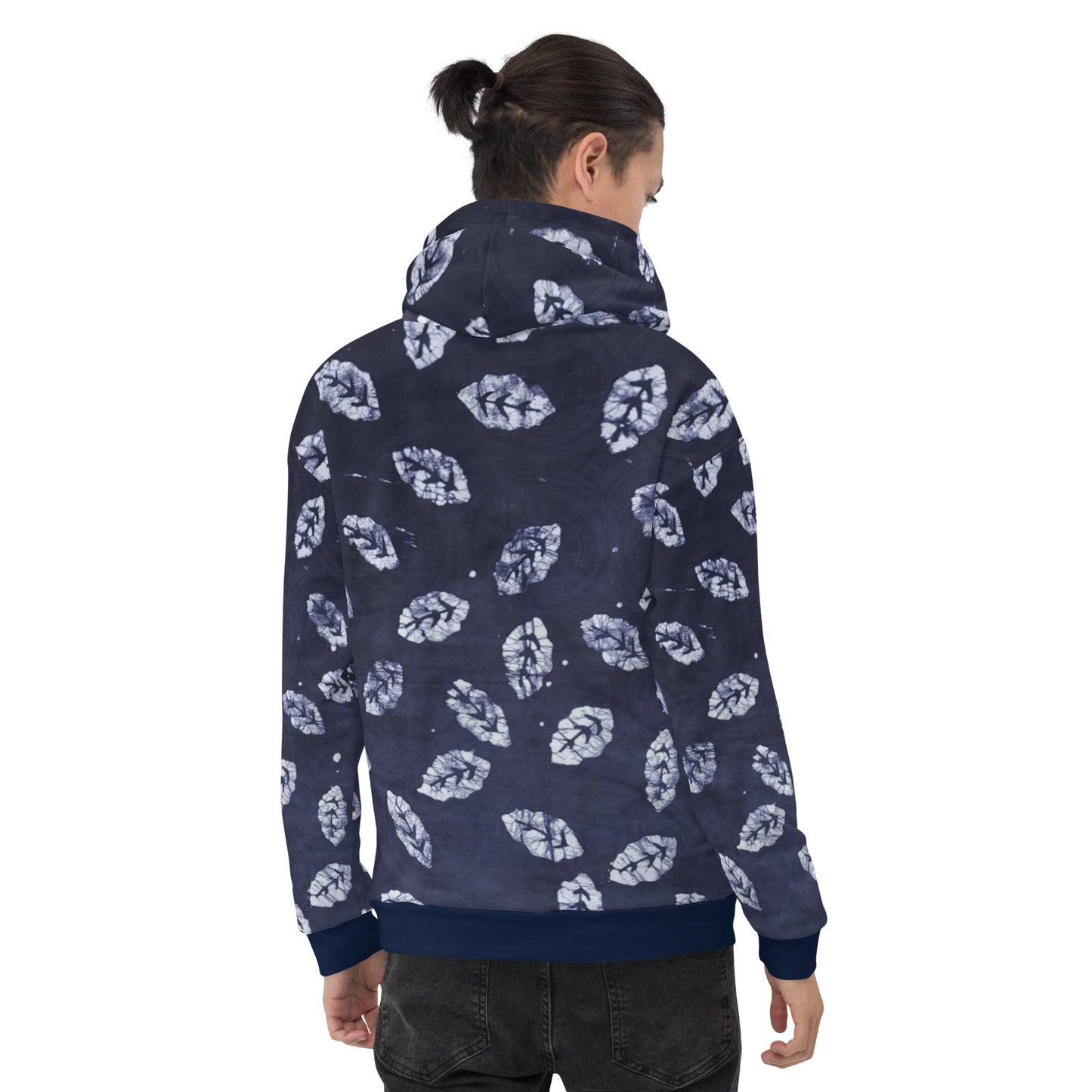 Indigo Leaf Adire Unisex Hoodie