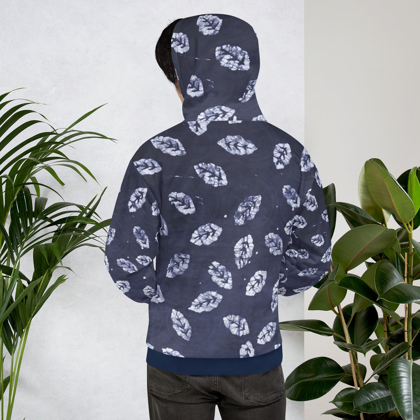 Indigo Leaf Adire Unisex Hoodie