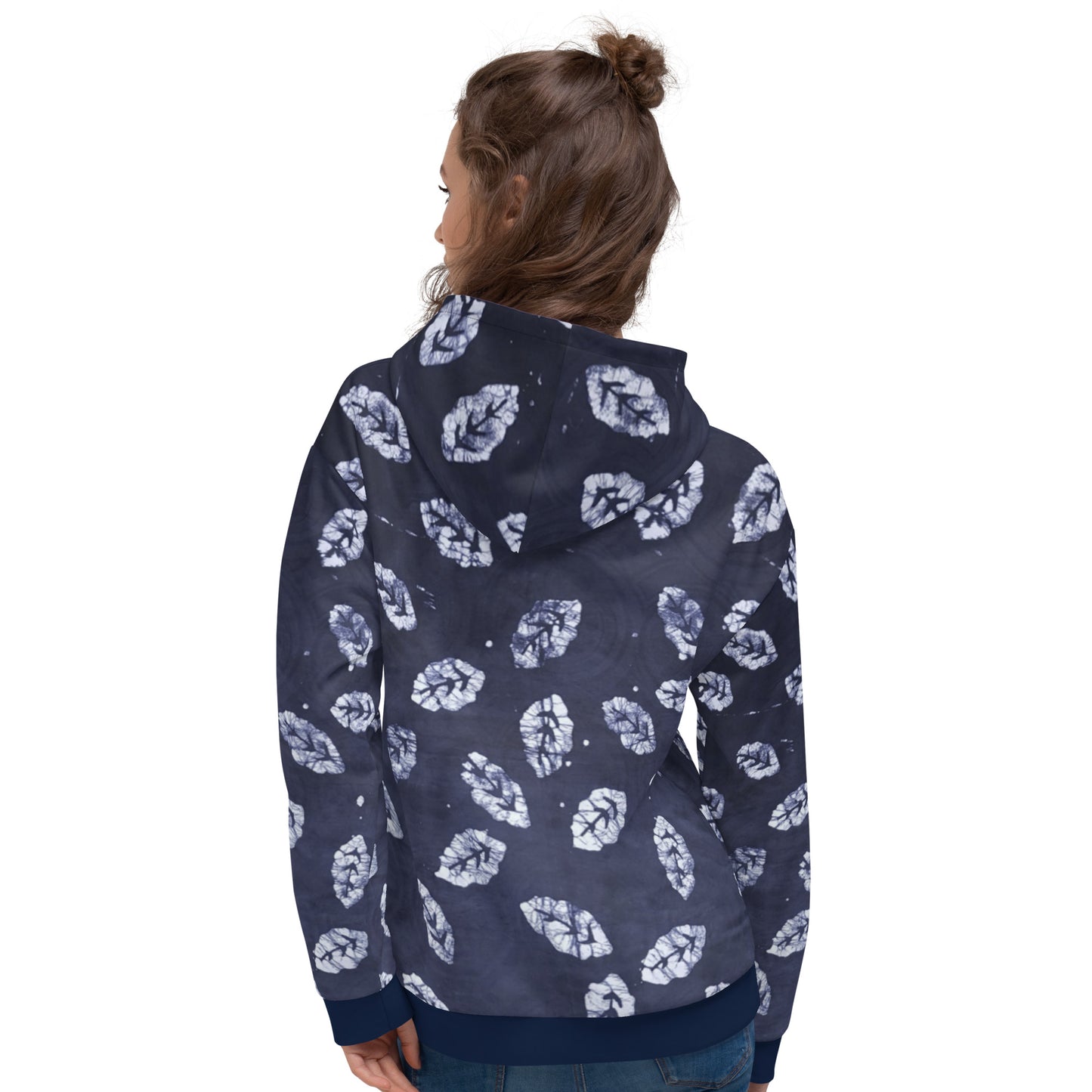 Indigo Leaf Adire Unisex Hoodie