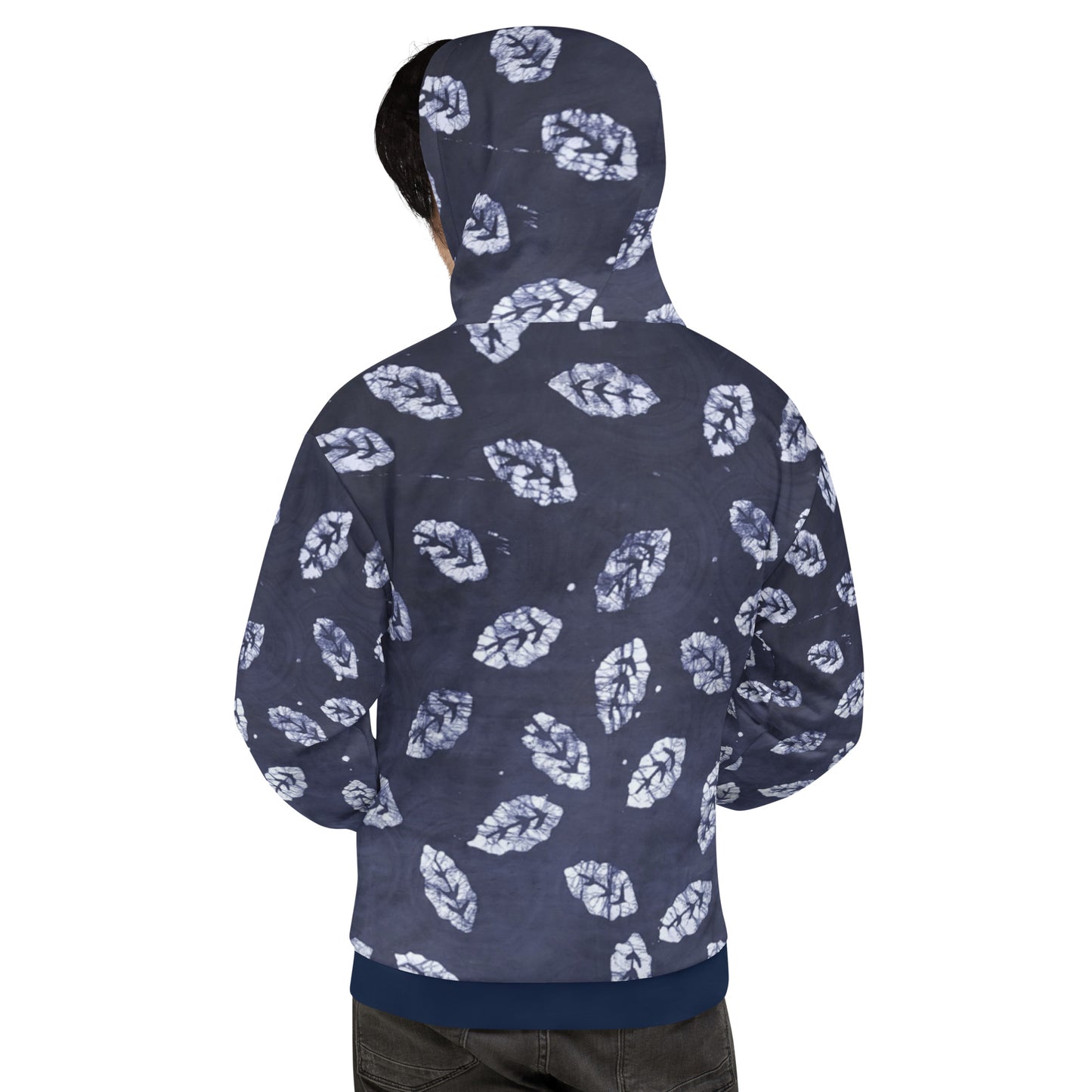 Indigo Leaf Adire Unisex Hoodie