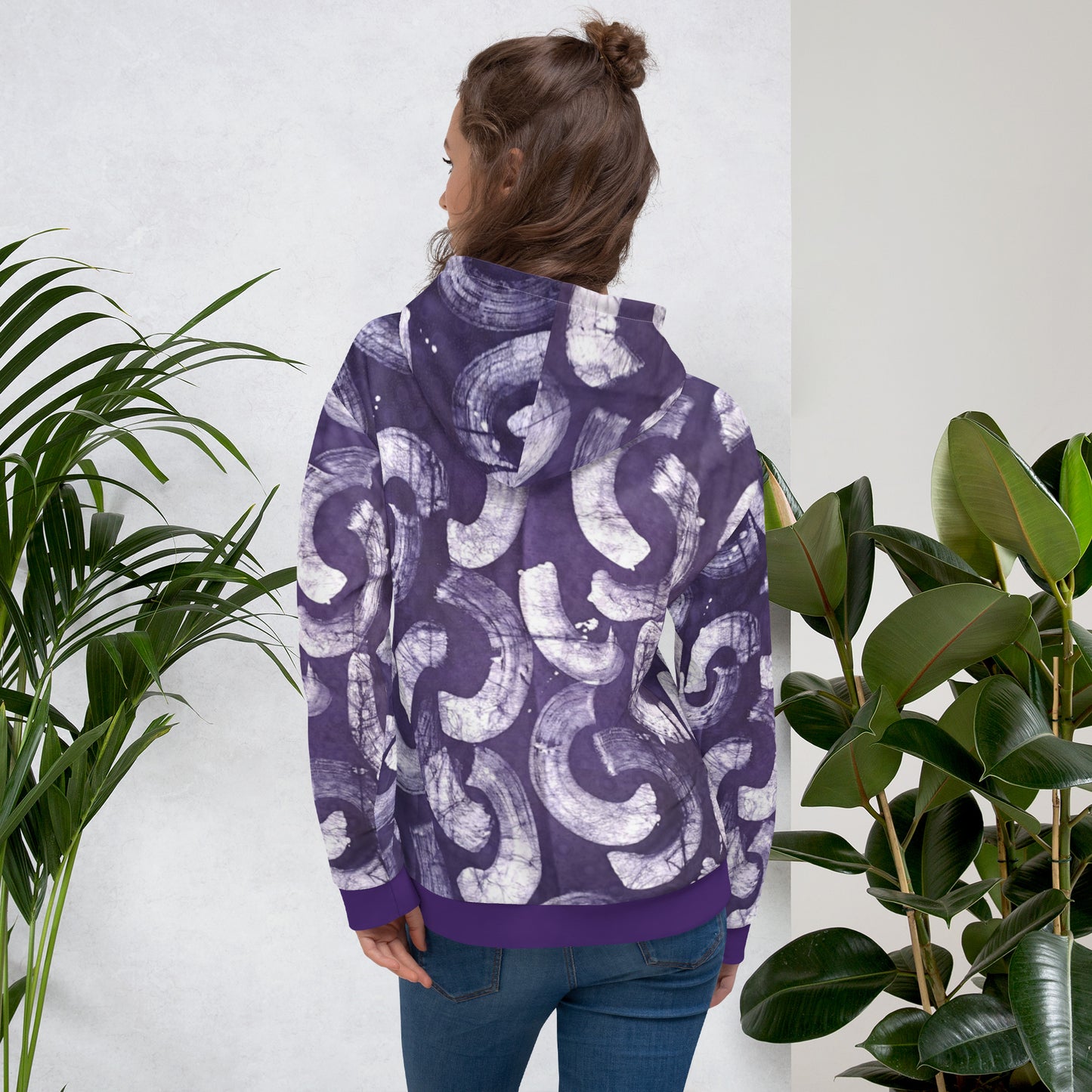 Purple Adire Unisex Hoodie