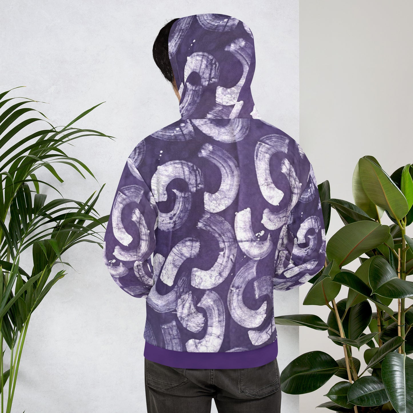 Purple Adire Unisex Hoodie