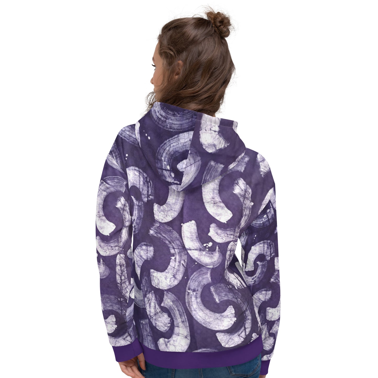 Purple Adire Unisex Hoodie