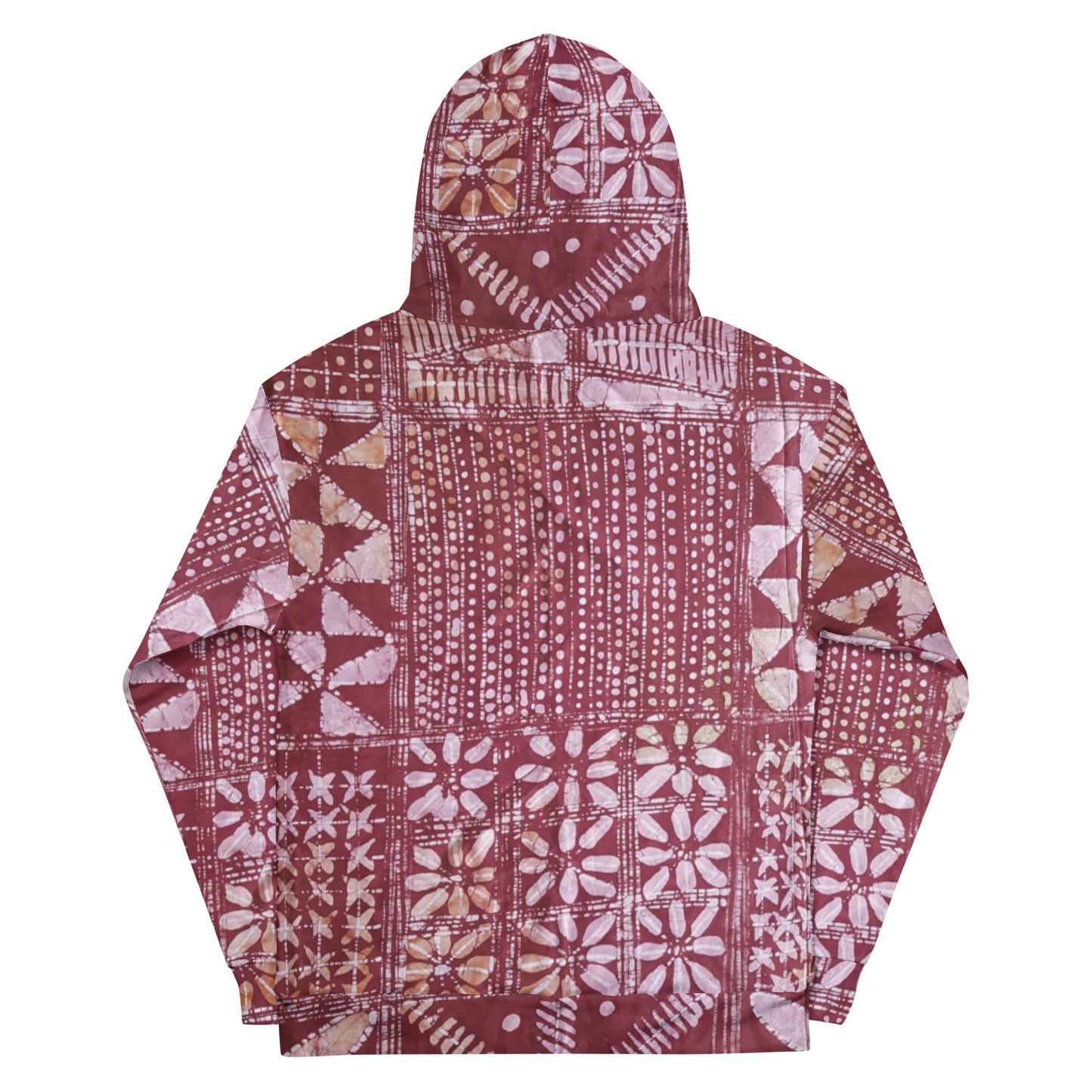 Red Traditional Adire Unisex Hoodie