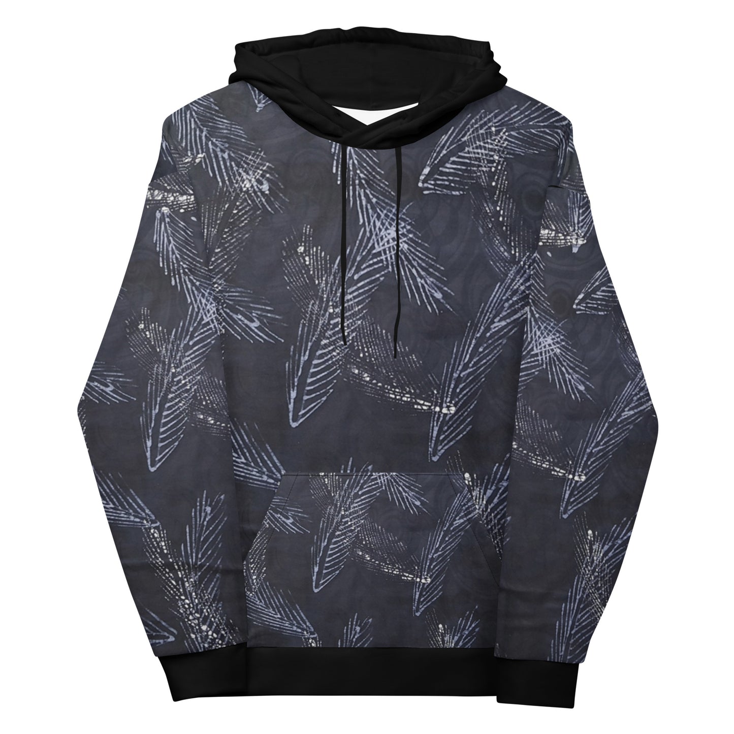 Indigo Black Adire Unisex Hoodie