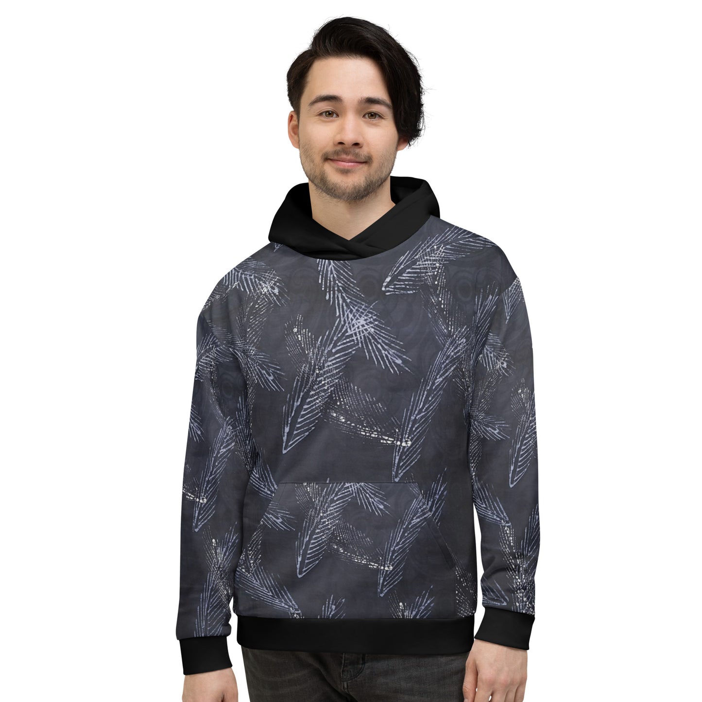 Indigo Black Adire Unisex Hoodie