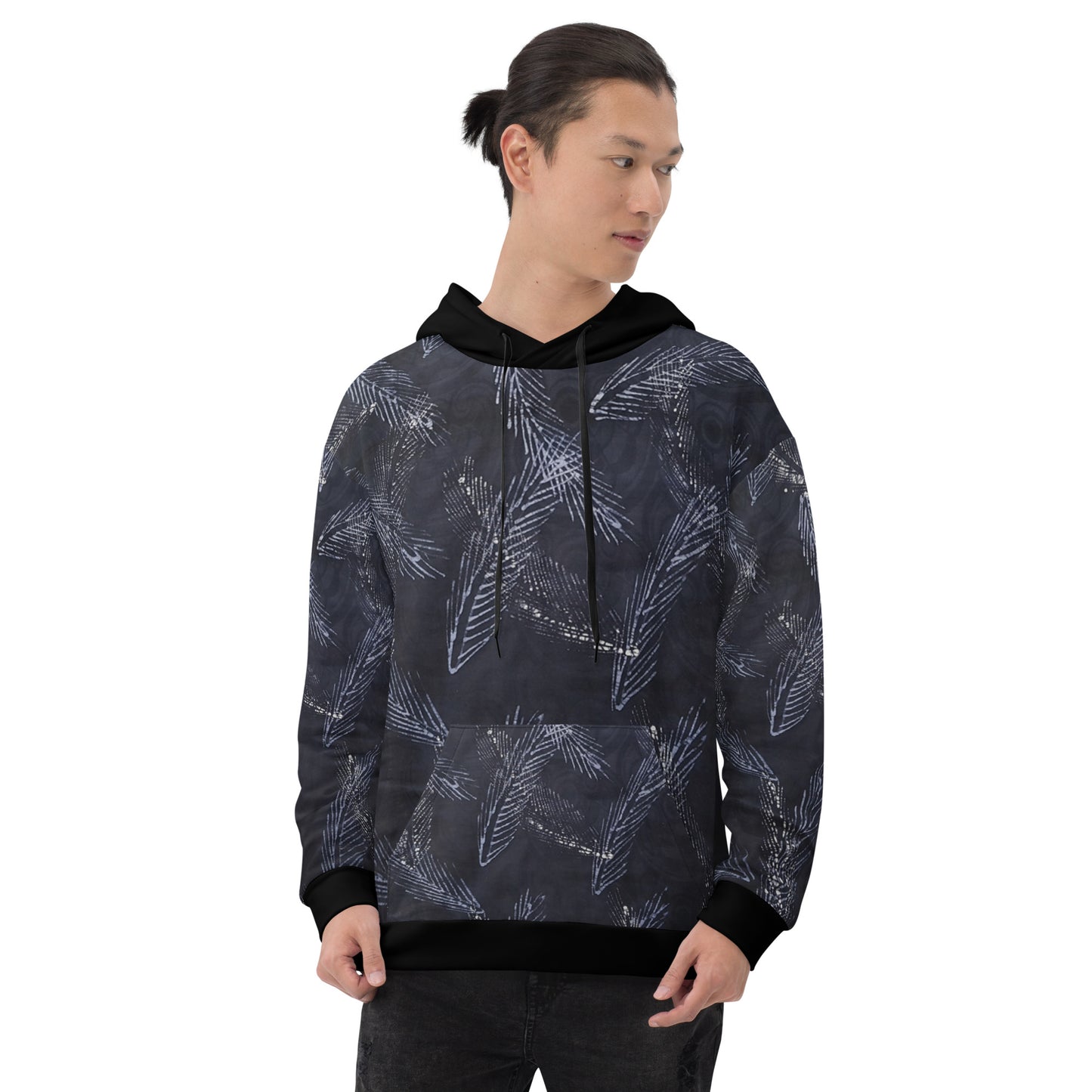 Indigo Black Adire Unisex Hoodie