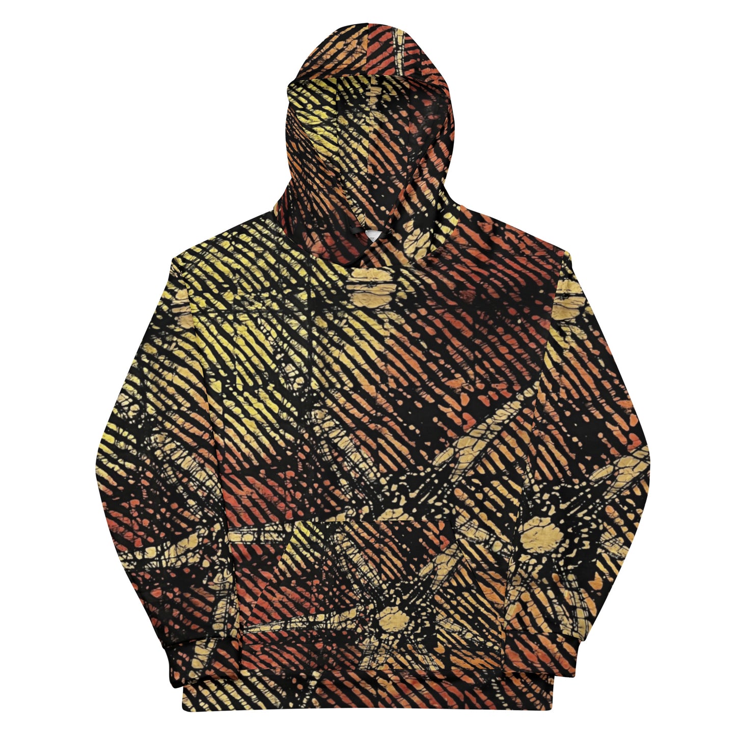 Yellow Orange Ankara Unisex Hoodie