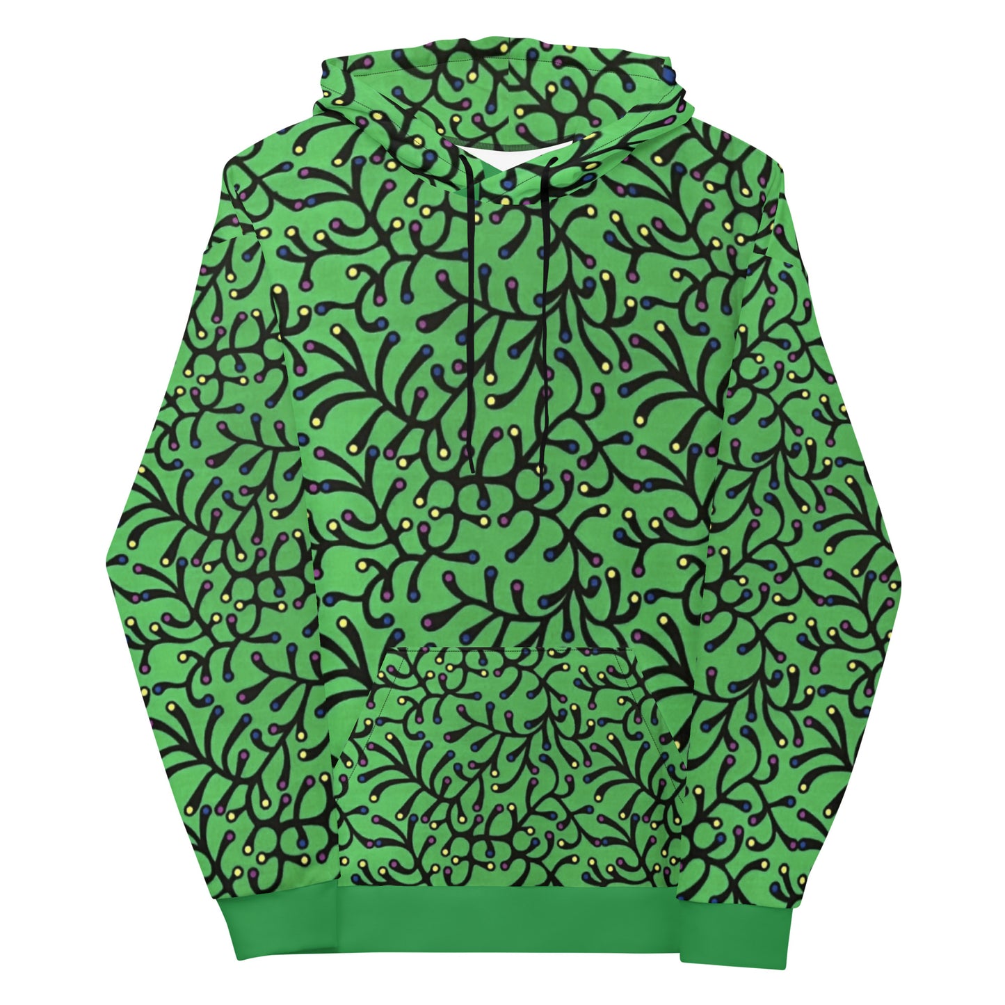 Green Dotted Ankara Unisex Hoodie