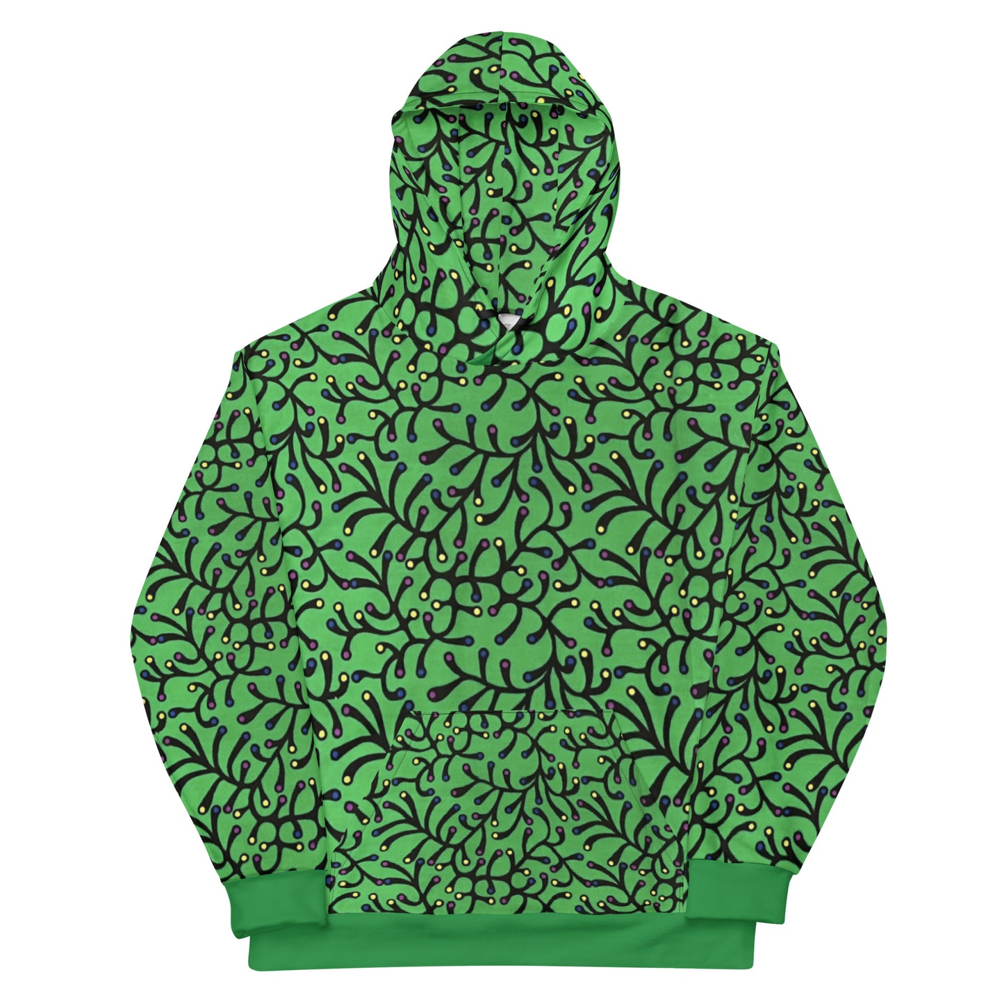 Green Dotted Ankara Unisex Hoodie