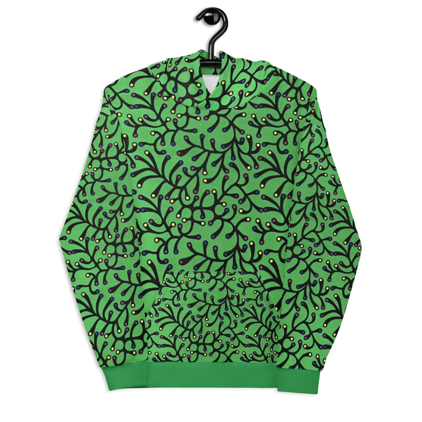 Green Dotted Ankara Unisex Hoodie