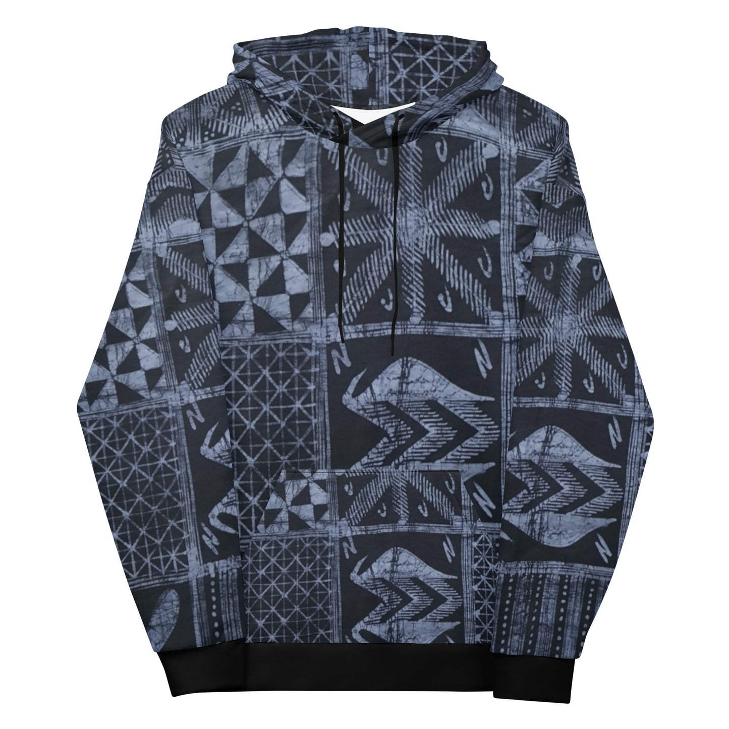 Dark Blue Adire Unisex Hoodie