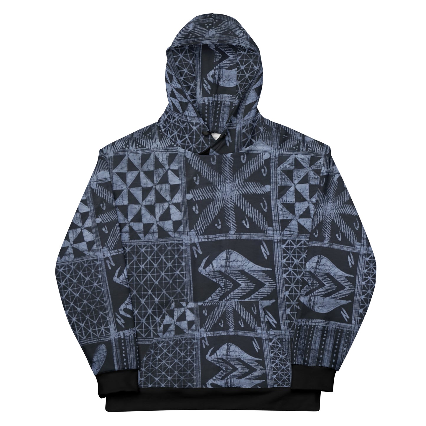 Dark Blue Adire Unisex Hoodie