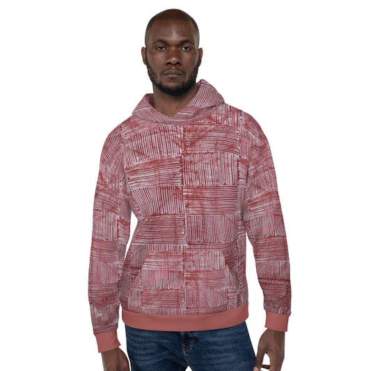 Red Adire Unisex Hoodie