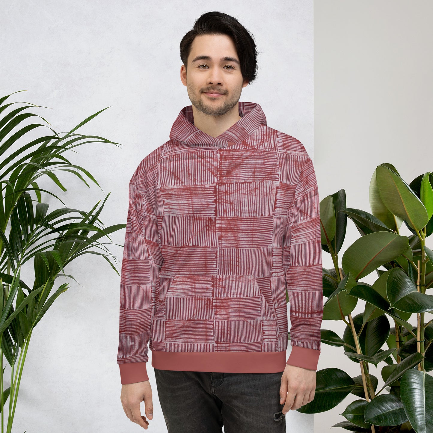 Red Adire Unisex Hoodie