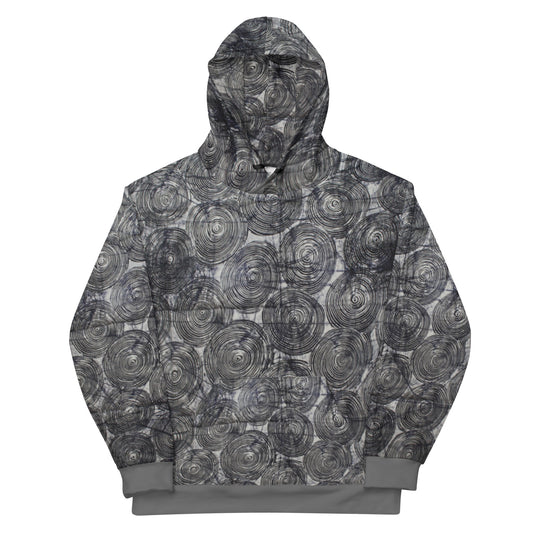 Black Swirls Adire Unisex Hoodie