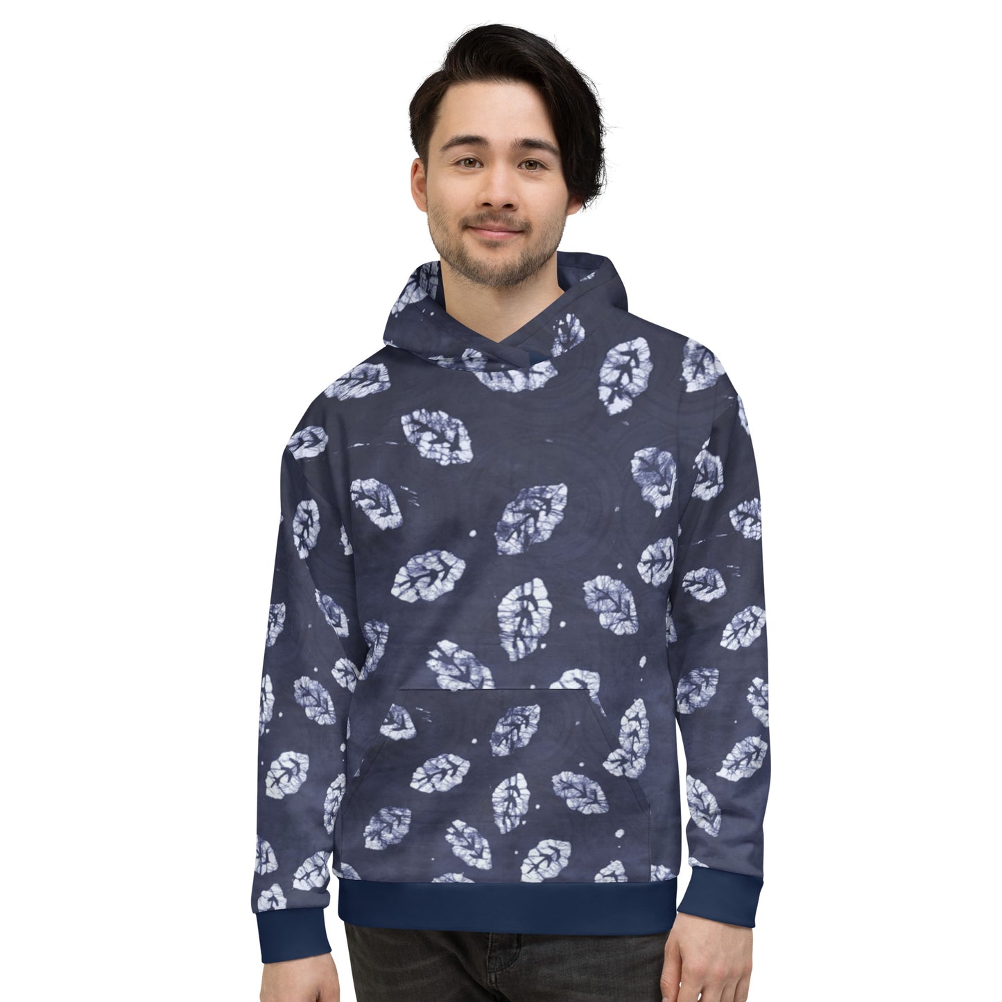 Indigo Leaf Adire Unisex Hoodie