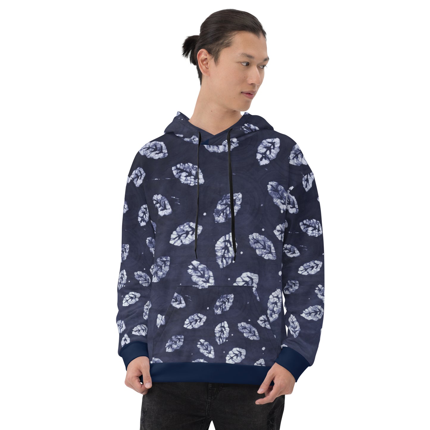 Indigo Leaf Adire Unisex Hoodie