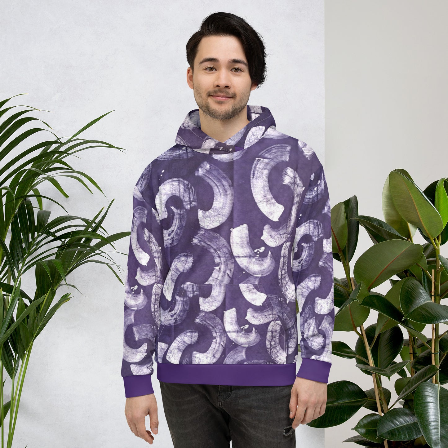 Purple Adire Unisex Hoodie