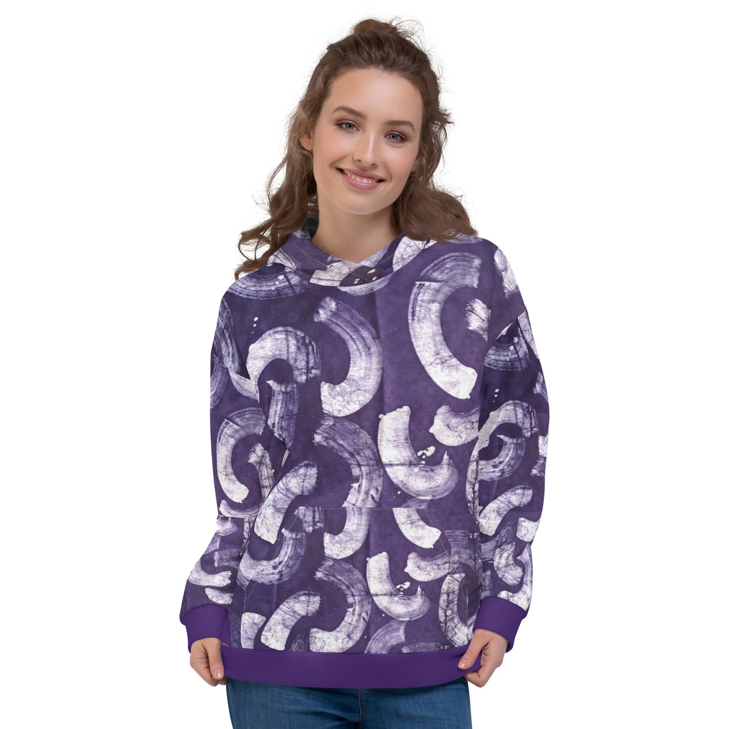 Purple Adire Unisex Hoodie