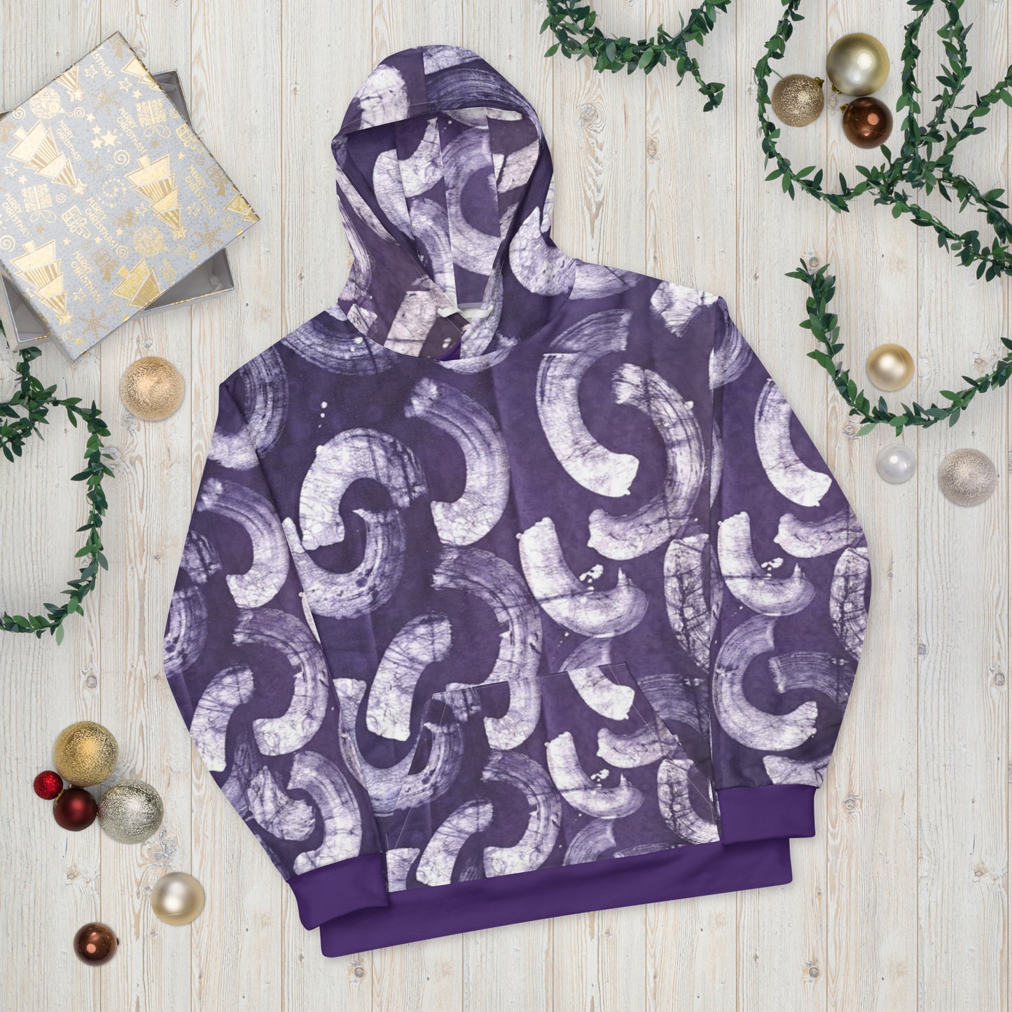 Purple Adire Unisex Hoodie