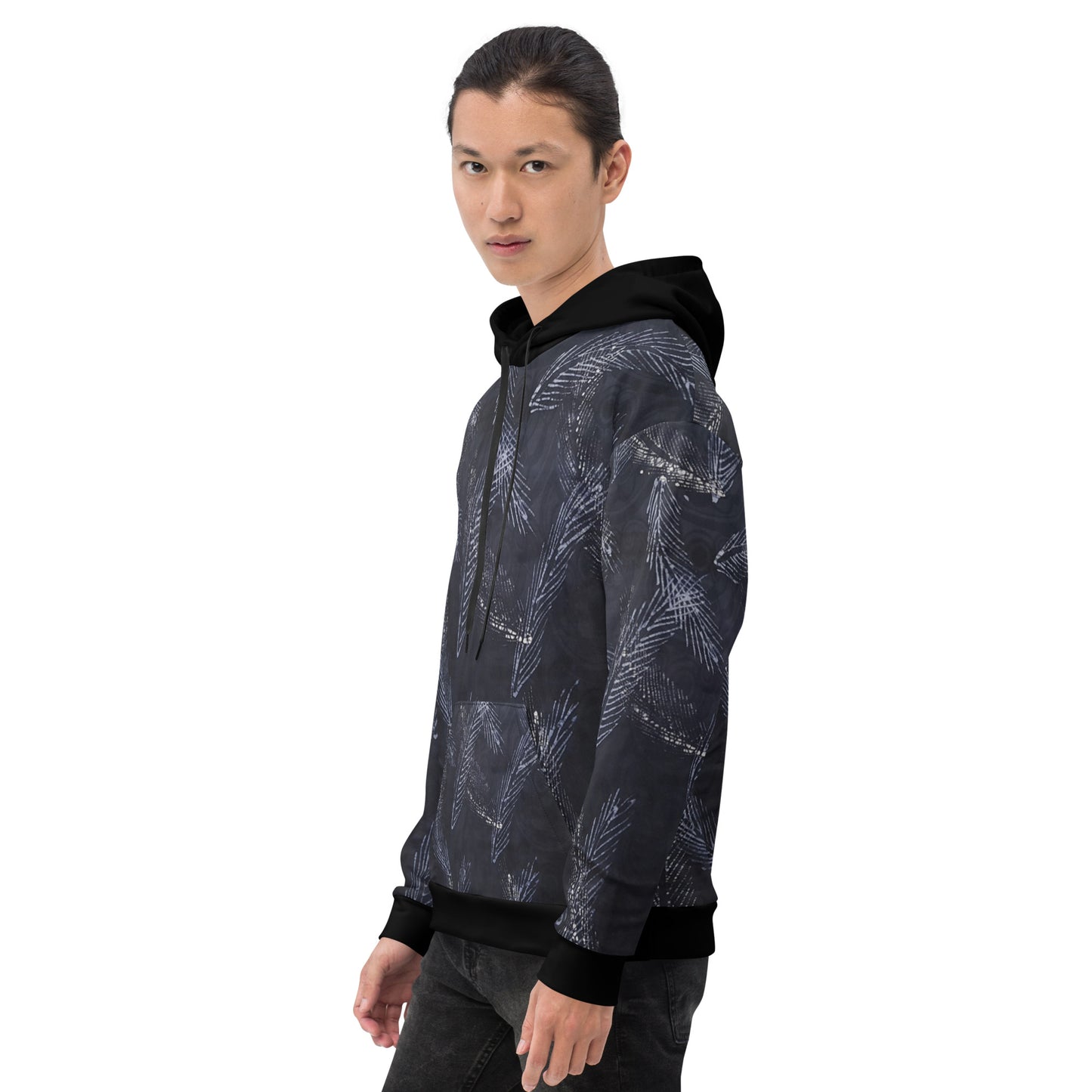 Indigo Black Adire Unisex Hoodie