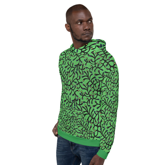 Green Dotted Ankara Unisex Hoodie