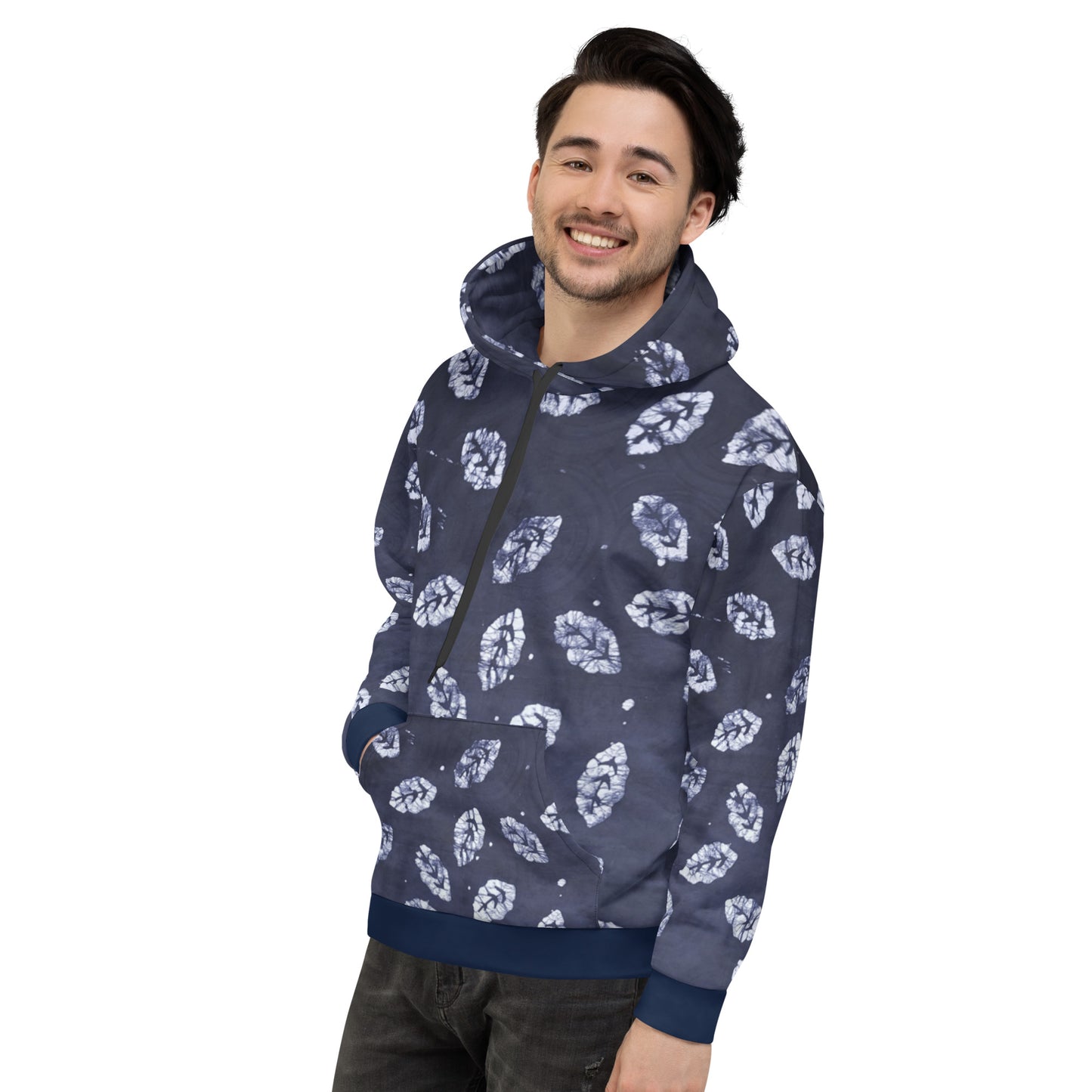 Indigo Leaf Adire Unisex Hoodie