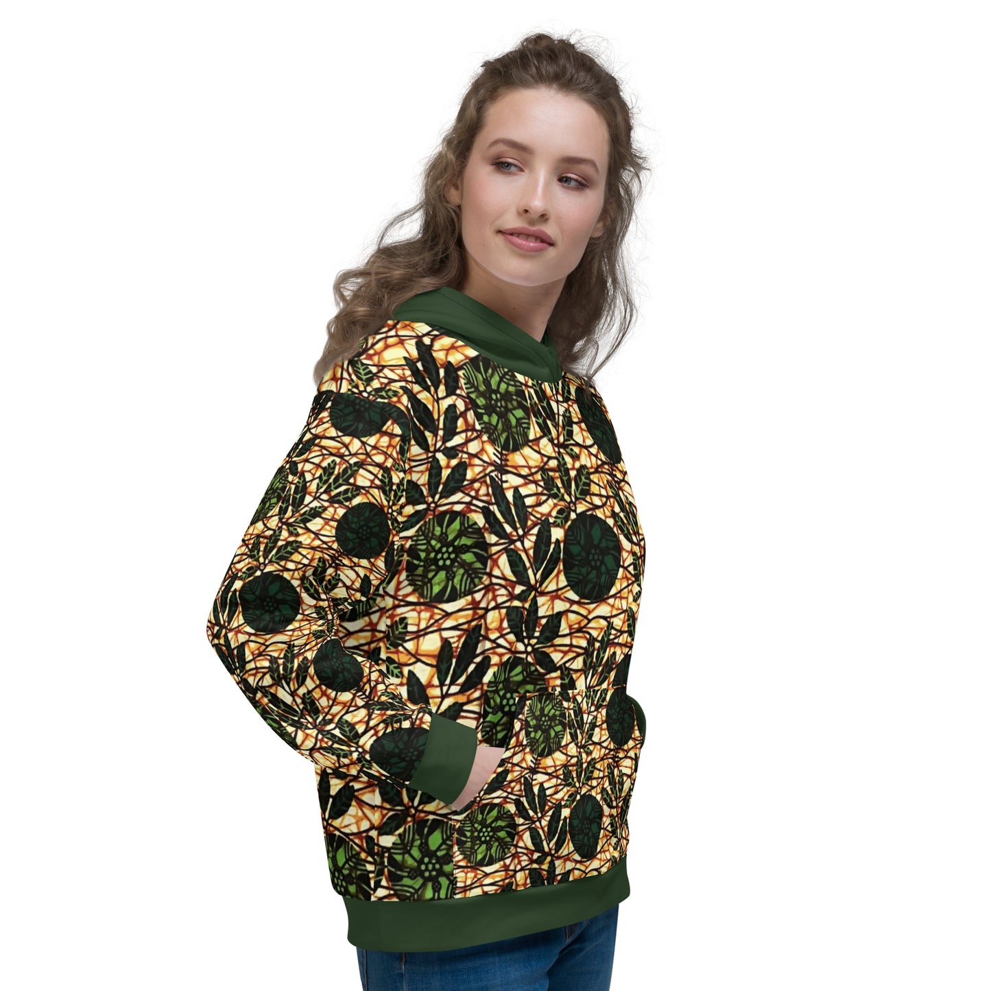 Green Ankara Unisex Hoodie