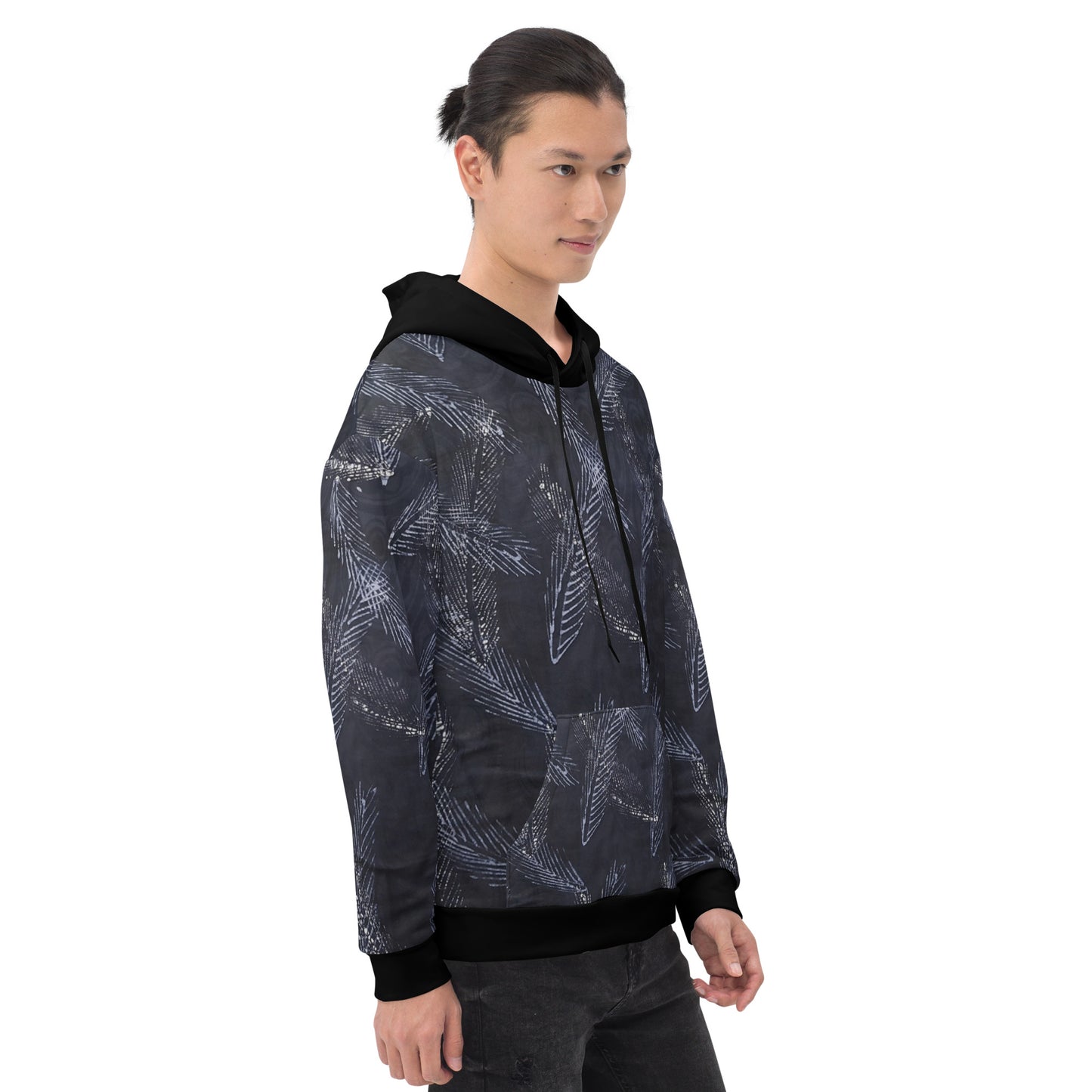 Indigo Black Adire Unisex Hoodie